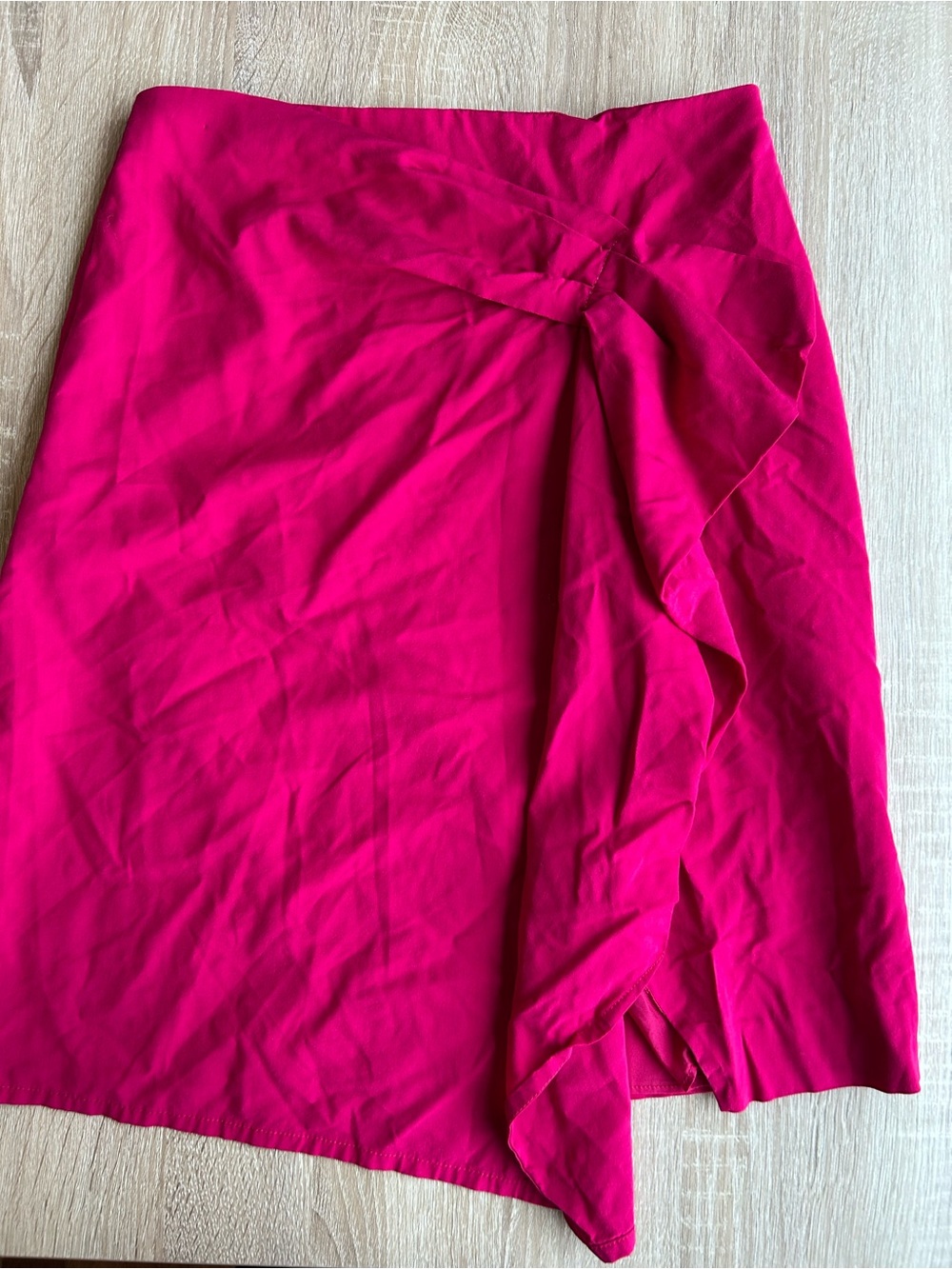Red Valentino Fuchsia Ruffle Wrap Mini Skirt